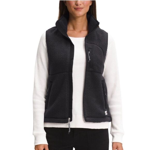 The North Face Black Cragmont Fleece Vest Size Medium Athletic Winter Snow - Picture 16 of 16